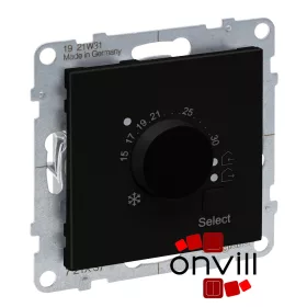   Legrand 721437, Suno Szobatermosztát Padlófűtéshez, Fekete