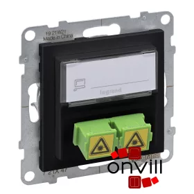   Legrand 721447, Suno SC/APC  Optikai Csatlakozóaljzat, Fekete