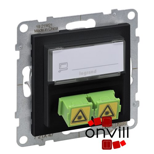 Legrand 721447, Suno SC/APC  Optikai Csatlakozóaljzat, Fekete