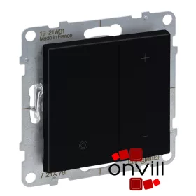   Legrand 721478A, Suno Nyomógombos Fényerőszabályzó 125W, 2 Vezetékes, Fekete