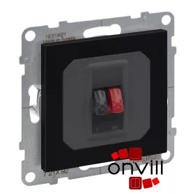   Legrand 721492, Suno Hangszóró-Csatlakozóaljzat (2 Kivezetéssel), Fekete