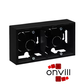   Legrand 721495, Suno Kiemelődoboz (Kiemelőkeret), Kettős, Fekete