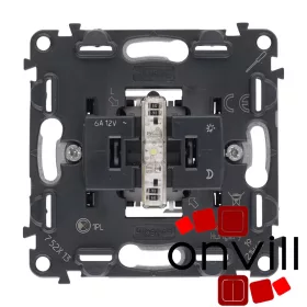   Legrand 752013, Valena Inmatic Váltóérintkezős Nyomó Mechanizmus Jelzőfénnyel, 12 V