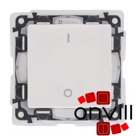   Legrand 752164, Valena Life Kétpólusú Kapcsoló, 10 AX, IP44, Fehér