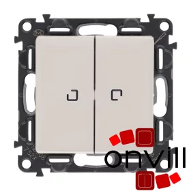   Legrand 752209, Valena Life Kettős Váltókapcsoló Jelzőfénnyel, 10 AX, Elefántcsont