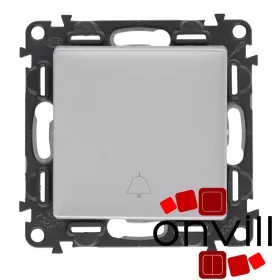   Legrand 752315, Valena Life Váltóérintkezős Nyomó Csengőjellel, 6 A, Alumínium