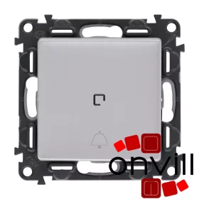   Legrand 752316, Valena Life Váltóérintkezős Nyomó Csengőjellel, Jelzőfénnyel, 6 A, 250 V, Alumínium