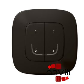   Legrand 752868, Valena Allure Netatmo Intelligens Szcenárió Kapcsoló - 4 Funkciós,  Egyedileg Programozható, Fekete