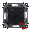Legrand 753005, Valena Allure 2P+F Csatlakozóaljzat+ USB-C Típusú 1,5A-5V-7,5W Töltőaljzat, Fehér
