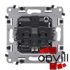 Legrand 753024, Valena Inmatic 2P+F Csatlakozóaljzat Mechanizmus Biztonsági Zsaluval, Csavaros Vezetékbekötéssel
