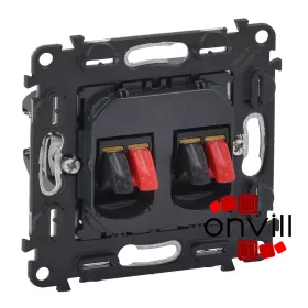   Legrand 753078, Valena Inmatic Kettős Hangszóró-Csatlakozóaljzat Mechanizmus, (4 Kivezetéssel)