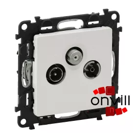   Legrand 753152, Valena Life TV-Rádió-SAT Aljzat, Csillagpontos (Végzáró), 1,5 dB, Fehér