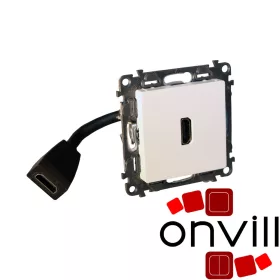   Legrand 753175, Valena Life Elővezetékelt HDMI 1.4 Típusú Csatlakozóaljzat, Fehér