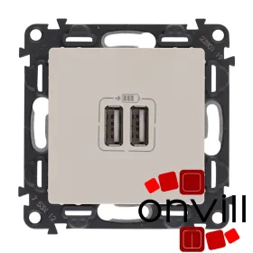   Legrand 753212, Valena Life Kettős USB-A Töltőaljzat, Beépített Tápegységgel, Elefántcsont