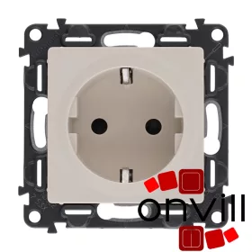   Legrand 753224, Valena Life 2P+F Csatlakozóaljzat Biztonsági Zsaluval, Csavaros Vezetékbekötéssel, Elefántcsont