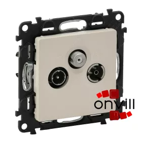   Legrand 753252, Valena Life TV-Rádió-SAT Aljzat, Csillagpontos (Végzáró), 1,5 dB, Elefántcsont