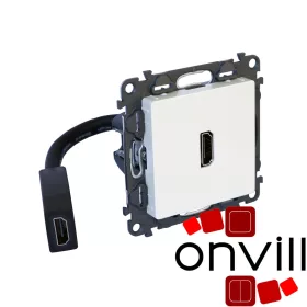   Legrand 753275, Valena Life Elővezetékelt HDMI 1.4 Típusú Csatlakozóaljzat, Elefántcsont