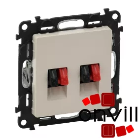   Legrand 753278, Valena Life Hangszóró-Csatlakozóaljzat (4 Kivezetéssel), Elefántcsont