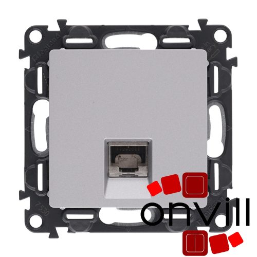 Legrand 753348, Valena Life 1XRJ45 Cat.6A STP Informatikai Csatlakozóaljzat, Alumínium