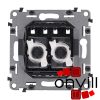 Legrand 753354, Valena Life 2XRJ45 Cat.5e FTP Informatikai Csatlakozóaljzat, Alumínium