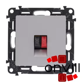   Legrand 753372, Valena Life Hangszóró-Csatlakozóaljzat (2 Kivezetéssel), Alumínium