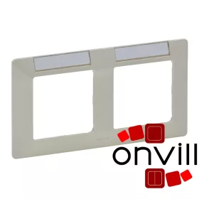   Legrand 754052, Valena Life Kettes Keret, Vízszintes, Címketartóval, Elefántcsont