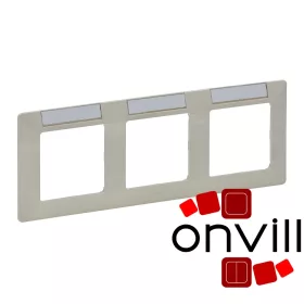   Legrand 754053, Valena Life Hármas Keret, Vízszintes, Címketartóval, Elefántcsont