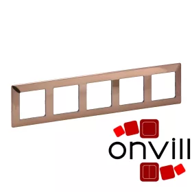 Legrand 754165, Valena Life Ötös Keret, Réz Dekor