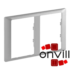   Legrand 754242, Valena Life Kettes Keret 2X2P+F Csatlakozóaljzathoz, Alumínium