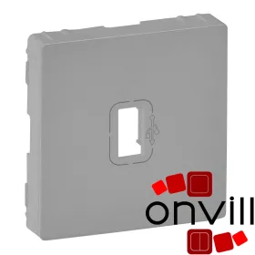   Legrand 754752, Valena Life Burkolat Elővezetékezett USB AdatáTViteli Csatlakozóaljzat Burkolat, Alumínium