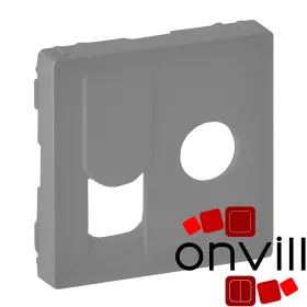   Legrand 754832, Valena Life TV Csatlakozóaljzat + Rj45 Cat.6 UTP Aljzat Burkolat, Alumínium