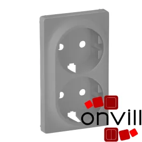   Legrand 754952, Valena Life 2X2P+F Csatlakozóaljzat Burkolat, Alumínium