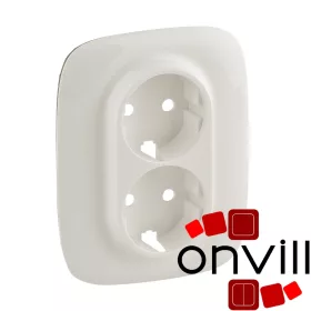   Legrand 754959, Valena Allure 2X2P+F Aljzat Monobloc Burkolat és Keret, Gyöngyház