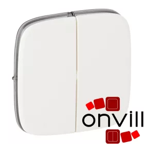   Legrand 755025, Valena Allure Kettős Kapcsoló Burkolat, Fehér