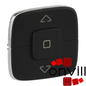   Legrand 755148, Valena Allure Redőnykapcsoló és - Nyomó Burkolat, Fekete