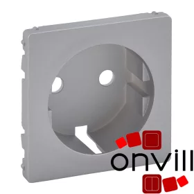   Legrand 755202, Valena Life 2P+F Csatlakozóaljzat Burkolat, Alumínium