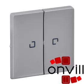   Legrand 755222, Valena Life Kettős Fényjelzős Billentyű, Alumínium