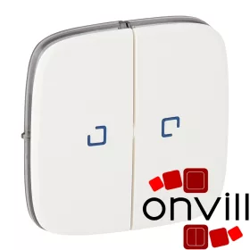   Legrand 755225, Valena Allure Kettős Kapcsoló Burkolat, Fényjelzős, Fehér