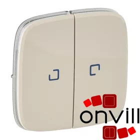   Legrand 755226, Valena Allure Kettős Kapcsoló Burkolat, Fényjelzős, Elefántcsont