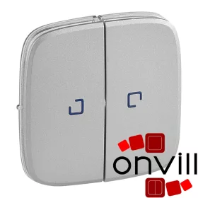   Legrand 755227, Valena Allure Kettős Kapcsoló Burkolat, Fényjelzős, Alumínium