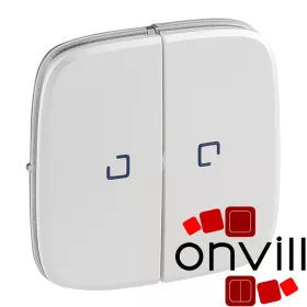   Legrand 755229, Valena Allure Kettős Kapcsoló Burkolat, Fényjelzős, Gyöngyház