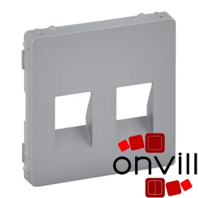   Legrand 755372, Valena Life Kettős Hangszóró-Csatlakozóaljzat Burkolat, (4 Kivezetéssel), Alumínium