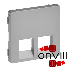   Legrand 755422, Valena Life 2XRJ45/RJ11 Csatlakozóaljzat Burkolat, Alumínium