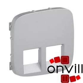   Legrand 755427, Valena Allure 2XRJ11/RJ45 Aljzat Burkolat, Alumínium