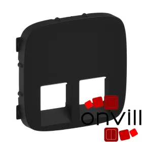   Legrand 755428, Valena Allure 2XRJ11/RJ45 Aljzat Burkolat, Fekete