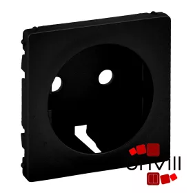   Legrand 756202, Valena Life 2P+F Csatlakozóaljzat Burkolat, Fekete