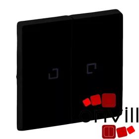   Legrand 756222, Valena Life Kettős Fényjelzős Billentyű, Fekete