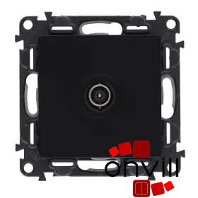   Legrand 756351, Valena Life TV Aljzat, Csillagpontos (Végzáró), 1,5 dB, Fekete