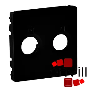   Legrand 756782, Valena Life TV-Rádió Csatlakozóaljzat Burkolat, Fekete