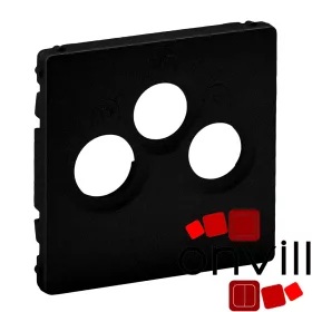   Legrand 756792, Valena Life TV-Rádió-SAT Csatlakozóaljzat Burkolat, Fekete